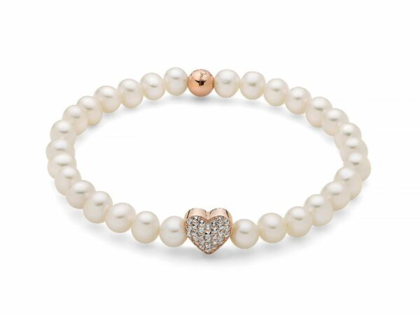 Bracciale di perle con cuore
