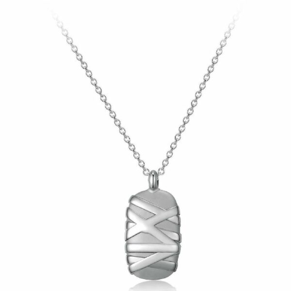 Collana in acciaio lucido e satinato.