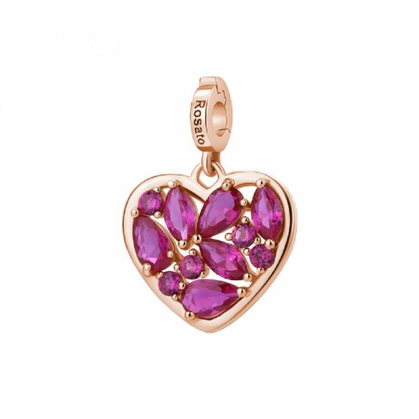 Charm Cuore Oro Rosa