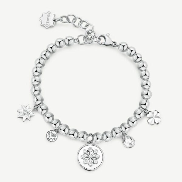 Bracciale CHAKRA in acciaio 316L, con rosa dei ven