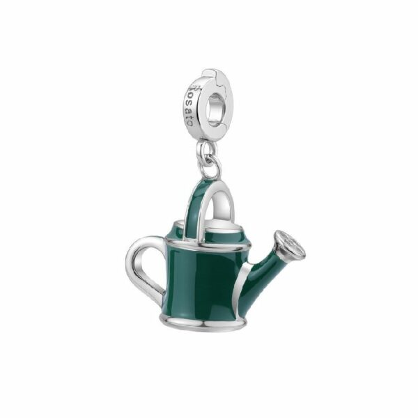 Charm STORIE argento 925/1000, rodio a forma di innaffiatoio e smalto colorato