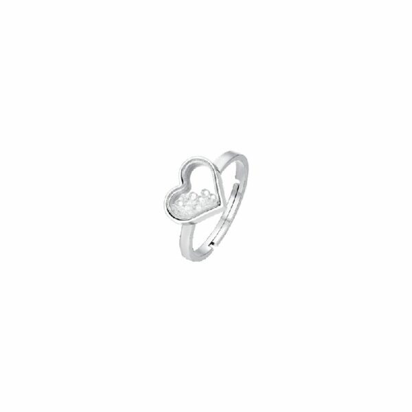 ANELLO DONNA IN ACCIAIO CUORI E ZIRCONI