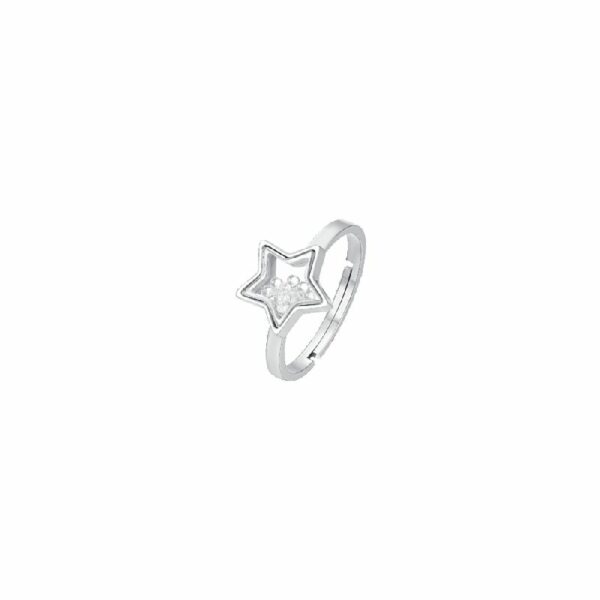ANELLO DONNA IN ACCIAIO STELLA E ZIRCONI