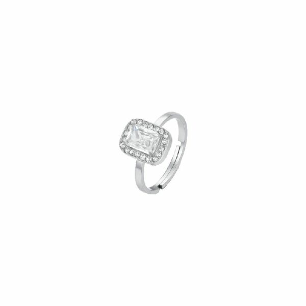 ANELLO DONNA IN ACCIAIO CRISTALLI E ZIRCONE