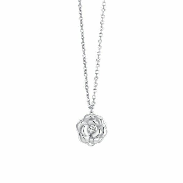 COLLANA DONNA IN ACCIAIO ROSA GIREVOLE