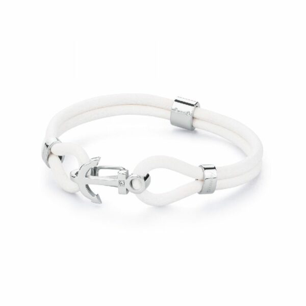 Bracciale Brosway da uomo della collezione Marine, realizzato in pelle e acciaio