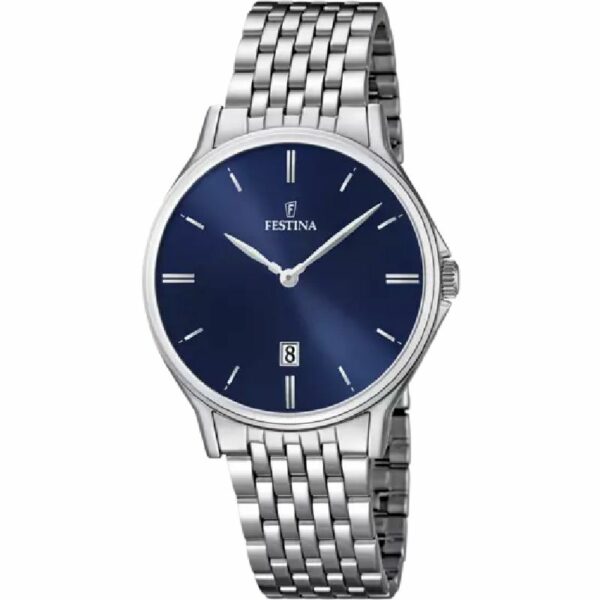 OROLOGIO FESTINA CLASSICS F16744/3 BLU CON CINTURINO IN ACCIAIO, UOMO