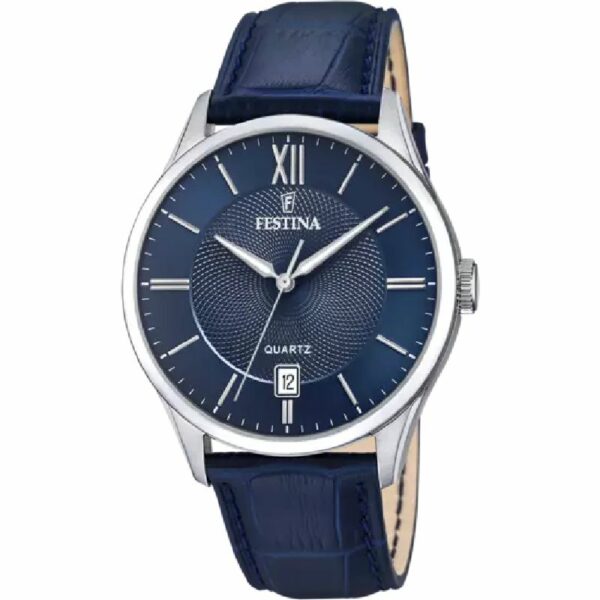 OROLOGIO FESTINA CLASSICS F20426/2 BLU CINTURINO IN PELLE, UOMO