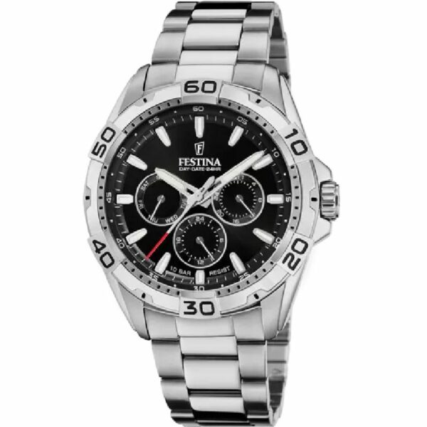 OROLOGIO FESTINA F20623/5 NERO CINGHIA ACCIAIO INOSSIDABILE 316L, UOMO
