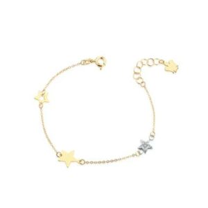 Bracciale Young con pendente angelo in oro giallo e stella