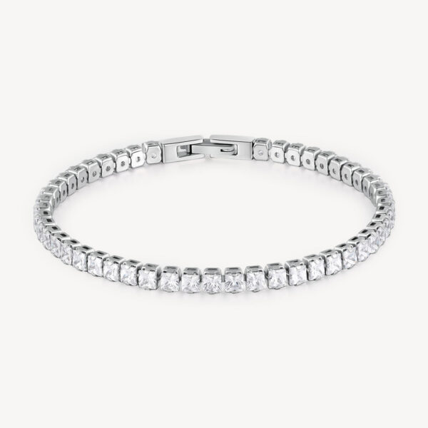 Bracciale AVANTGARDE in acciaio e cubic zirconia white