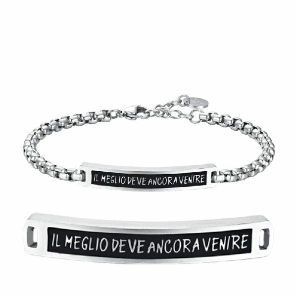 BRACCIALE UOMO IN ACCIAIO PIASTRA IL MEGLIO DEVE ANCORA VENIRE