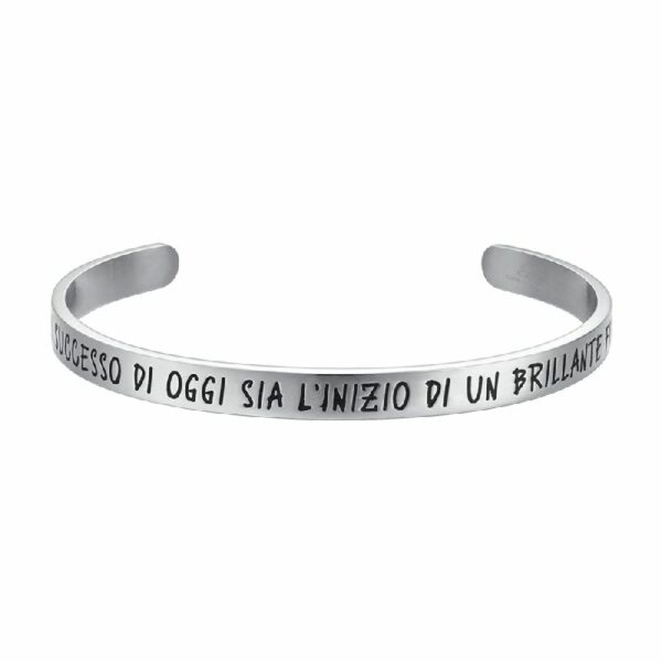 BRACCIALE UOMO IN ACCIAIO IL SUCCESSO DI OGGI SIA L'INIZIO DI UN BRILLANTE FUTUR