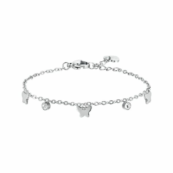 BRACCIALE BAMBINA IN ACCIAIO CON FARFALLE