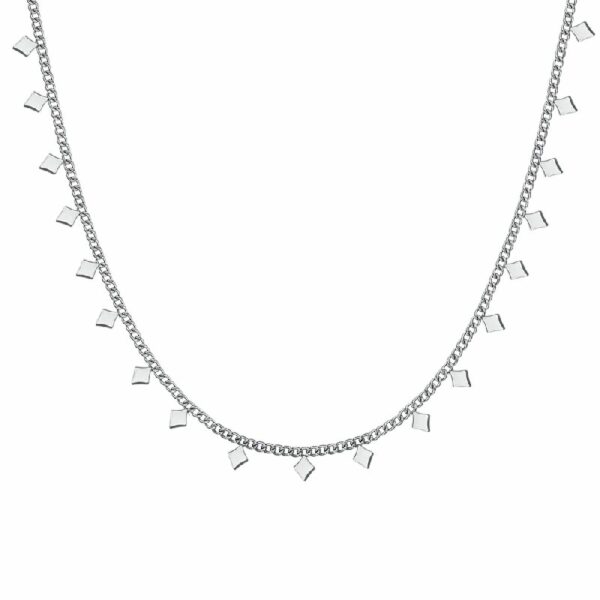 COLLANA DONNA IN ACCIAIO CON ROMBI