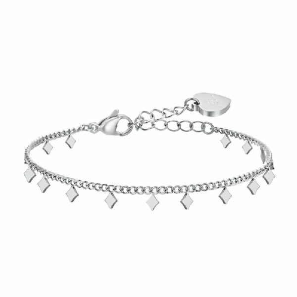 CAVIGLIERA DONNA IN ACCIAIO CON ROMBI
