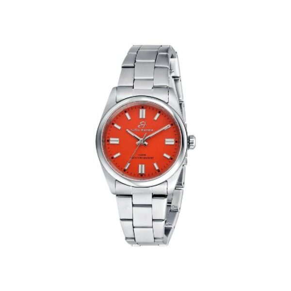 OROLOGIO DONNA IN ACCIAIO CON QUADRANTE ARANCIONE