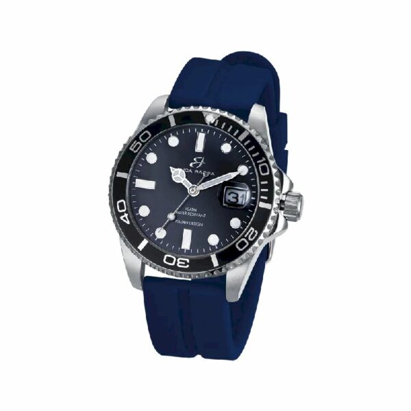 OROLOGIO UOMO IN SILICONE BLU CON QUADRANTE BLU