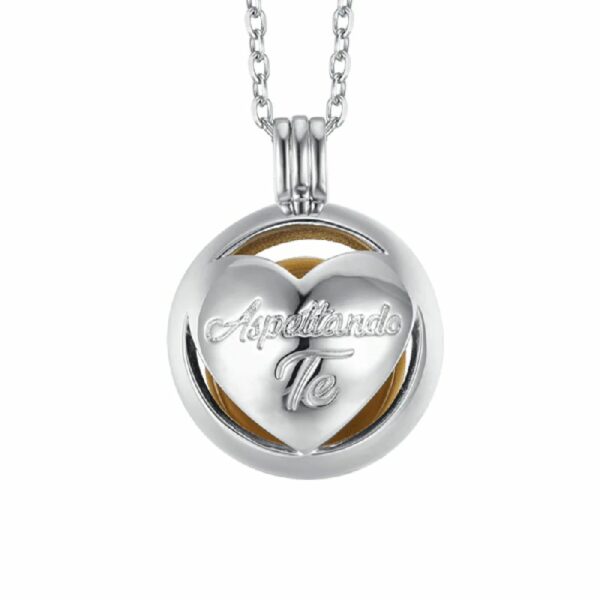 COLLANA CHIAMA ANGELI IN ACCIAIO CON CUORE