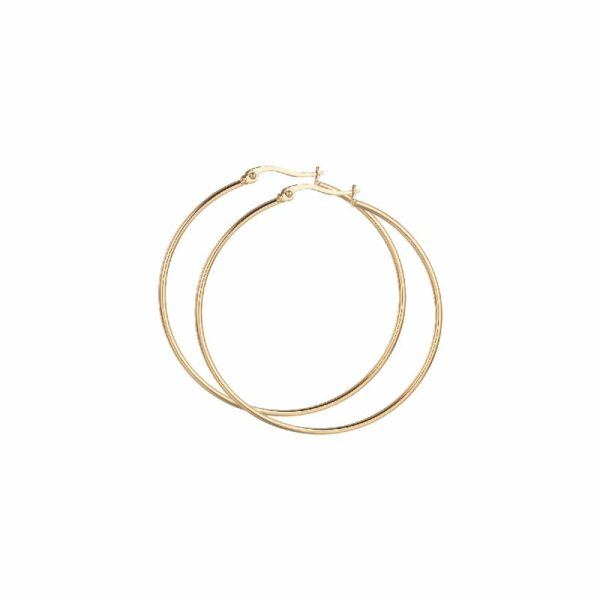 ORECCHINI DONNA CERCHIO IN ACCIAIO DORATO DIAMETRO 54 MM