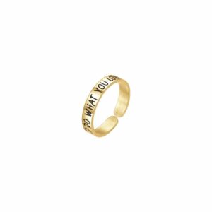 ANELLO DONNA IN ACCIAIO DORATO DO WHAT YOU LOVE