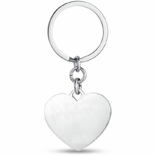 PORTACHIAVI DONNA PERSONALIZZATO IN ACCIAIO CON CUORE