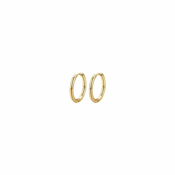 ORECCHINI DONNA CERCHIO IN ACCIAIO DORATO 19 MM