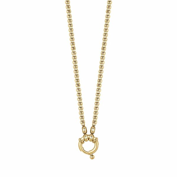 COLLANA DONNA IN ACCIAIO IP GOLD CON MOSCHETTONE