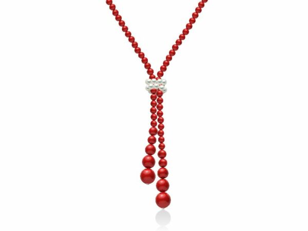 Collana perle rosse