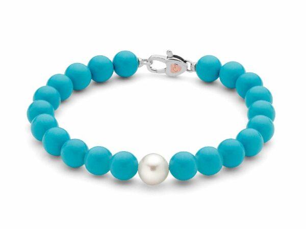 Bracciale TERRA E MARE perle azzurre