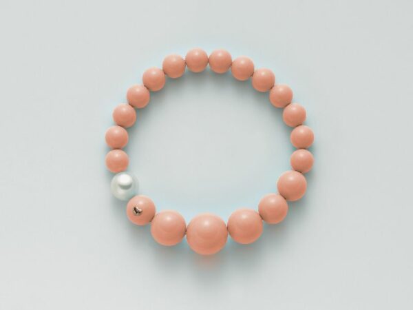 Bracciale di perle corallo rosa