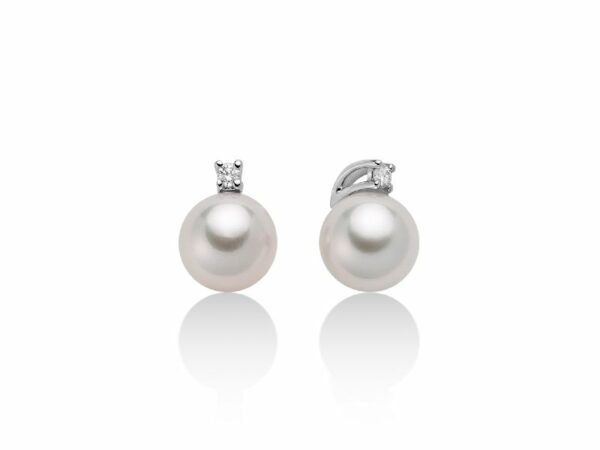 Orecchini di perle con diamanti