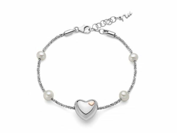Bracciale in argento con cuore