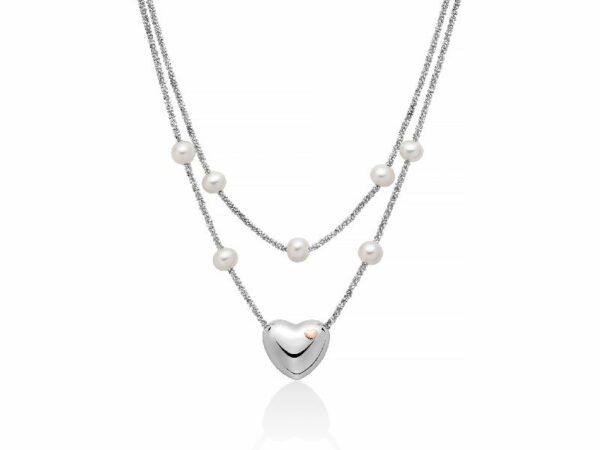 Collana con perle e cuore