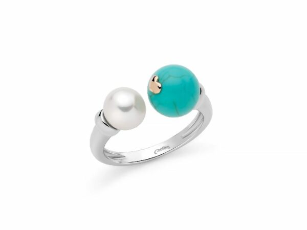 Anello di perle turchese