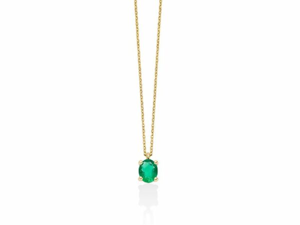 Collana in oro con smeraldo