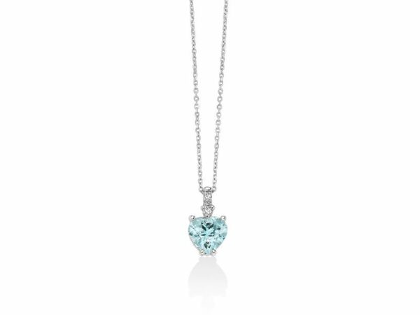 Collana con diamante naturale - Cuore Taglio Sfaccettato