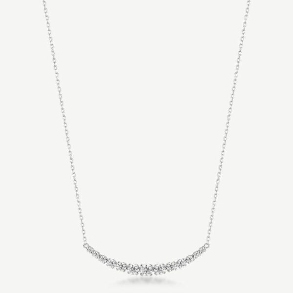 Collana FANCY in argento 925/1000 rodiato, e cubic zirconia white