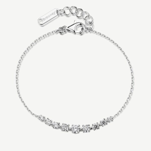 Bracciale FANCY in argento 925/1000 rodiato, e cubic zirconia white