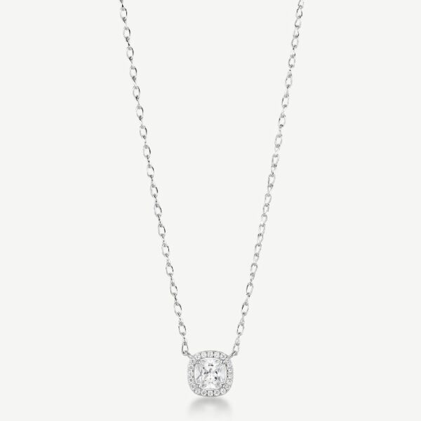 Collana FANCY in argento 925/1000 rodiato, e cubic zirconia white