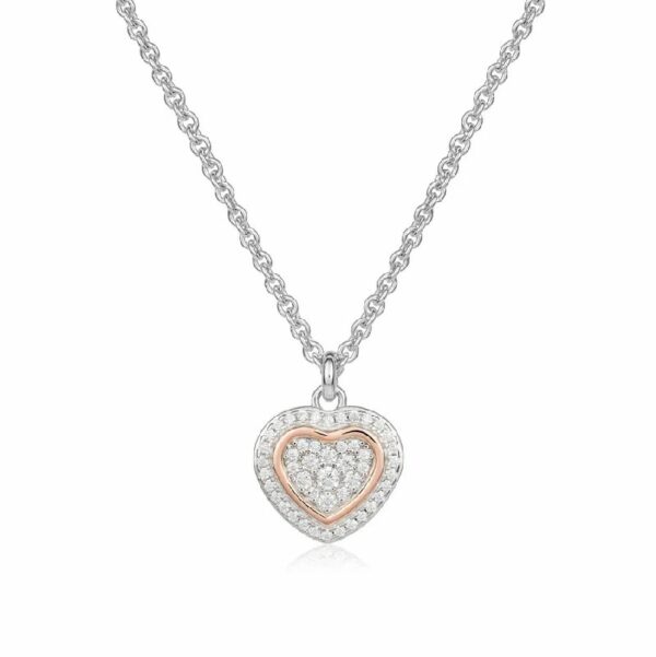 Collana trilogia con ciondolo cuore