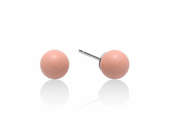 Orecchini corallo rosa - mm. 9