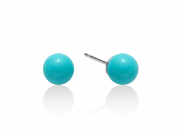 Orecchini corallo turchese - mm. 9