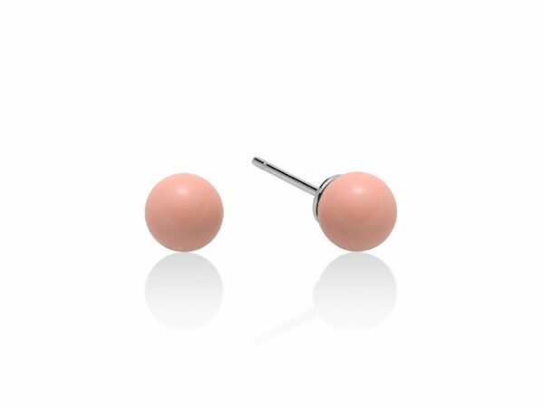 Orecchini corallo rosa - mm. 7
