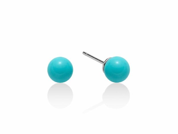 Orecchini corallo turchese - mm. 7