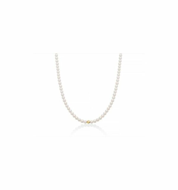 Collana di perle Oriente con sfere in oro giallo 375