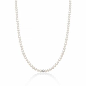 Collana di perle Oriente con centrale in oro giallo 375