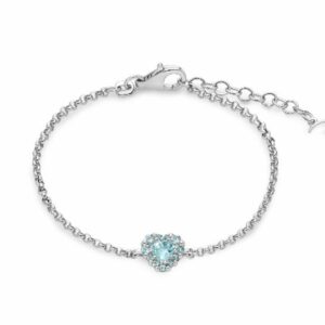 Bracciale con Gemma del Cielo cuore piccolo in argento