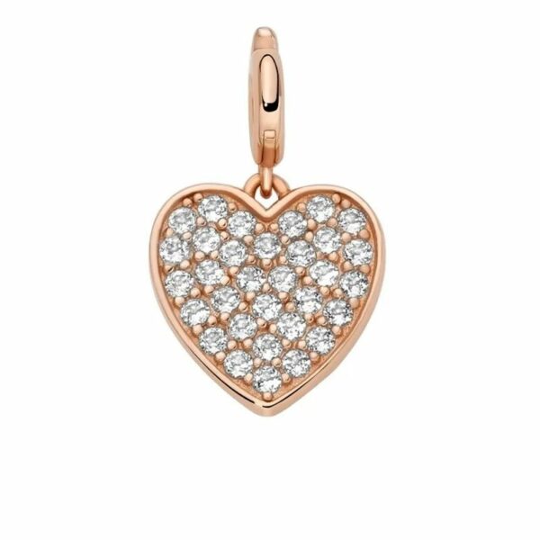 Ciondolo cuore argento placcato oro rosa