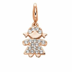 Ciondolo bambina placcato oro rosa